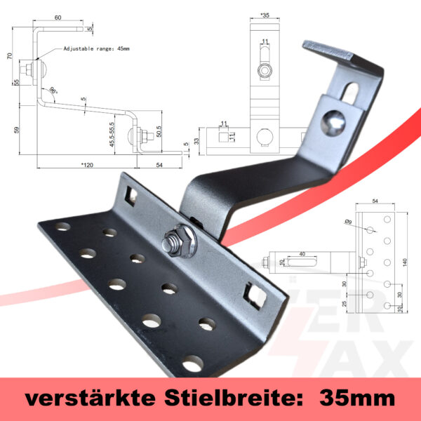 120mm Dachhaken PV anlage