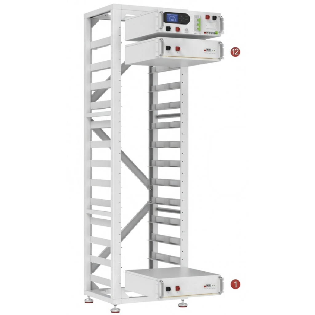 FLH48100R13G2 - Rack - Platz für 12 x Batterie + 1x BMS - Powersax