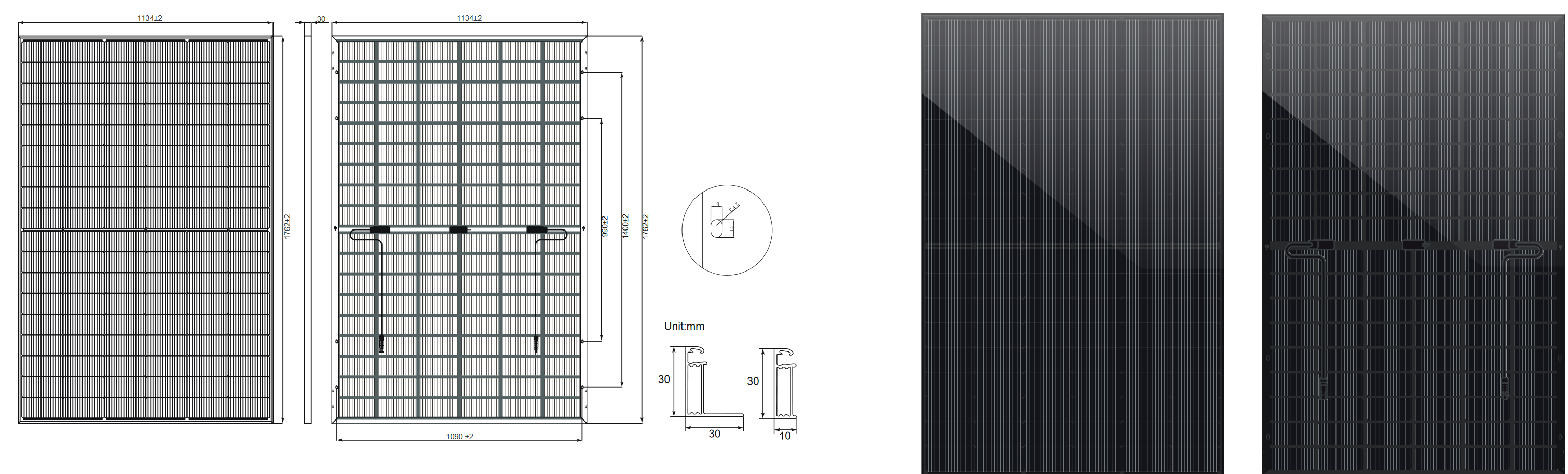 Bifazial Solarmodul