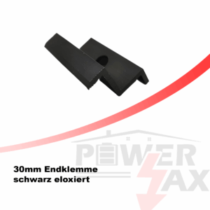 Endklemme für die Montage von Photovoltaikanlagen