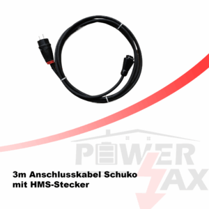 3m Anschlusskabel Schuko mit HMS Stecker