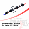 MC4 Buchse mit Stecker für Kabel