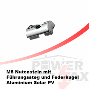 M8 Nutenstein mit Führungssteg