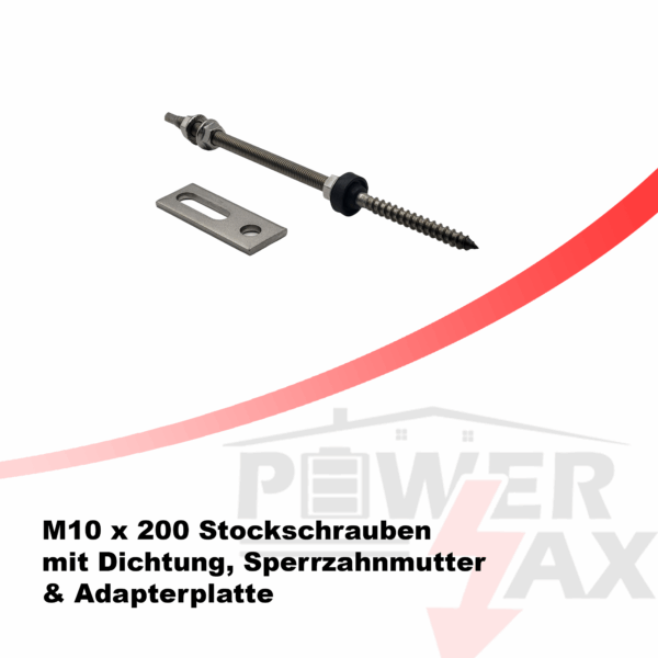 M10 x 200 für die Montage von Photovoltaikanlagen