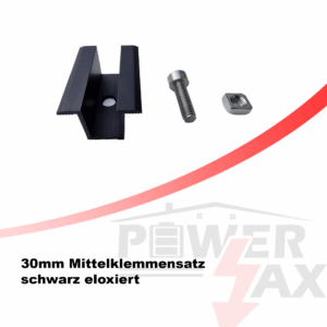 Mittelklemmsatz 30mm für die Montage von Photovoltaikanlagen
