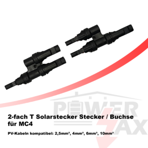 2 fach T Solarstecker Buchse