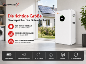 Stromspeicher fuers Einfamilienhaus, 5 bis 24 kWh