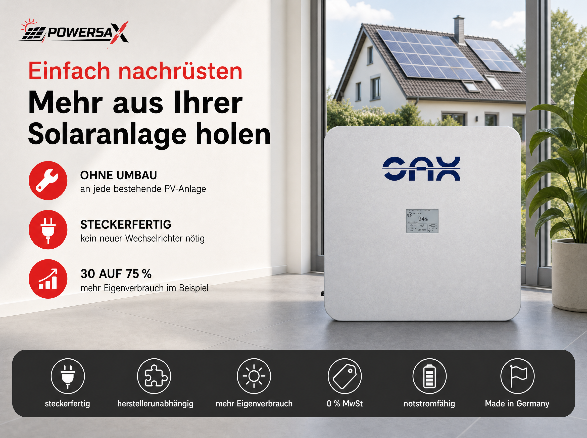PV Speicher nachrüsten, steckerfertig und ohne Umbau
